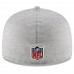 Men's Oakland Raiders New Era Heather Gray/Black 2018 NFL Sideline Road Official 59FIFTY Fitted Hat 3058391